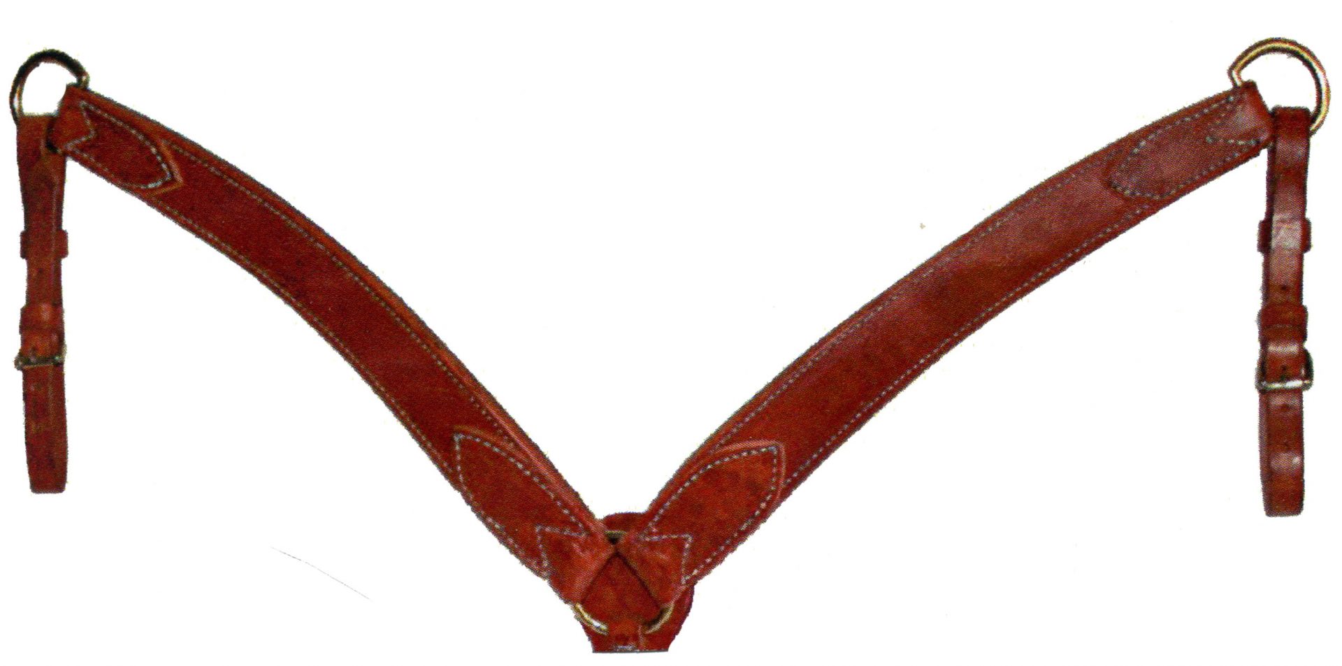 thumbnail image 2 of EST Leather Breast Collar Replacement Tugs - Antiqued Brown, 1" Wide (Pair) 2 of 5
